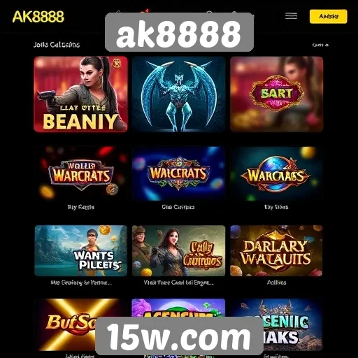 Recursos de jogos disponíveis no site ak8888
